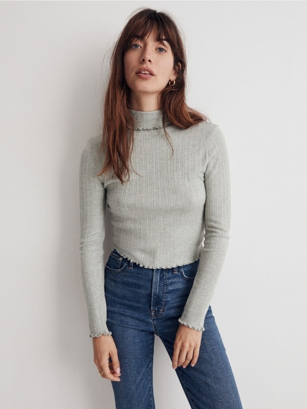 Madewell Cropped Long-Sleeve Turtleneck Tee